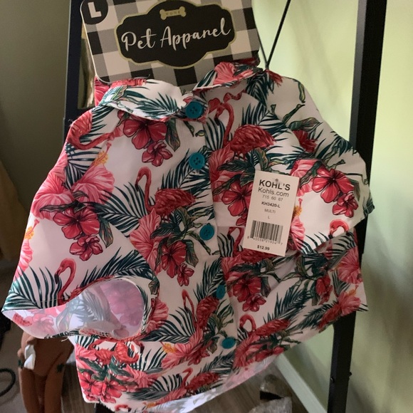 BRAND NEW DOG FLORAL HAWAIIAN SHIRT - Picture 6 of 9